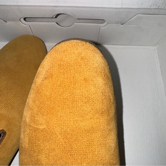 ALDO Brown-Yellow Tanned Suede Men’s Dress Shoes. No lace, slip on Dress Shoes. - Picture 7 of 8